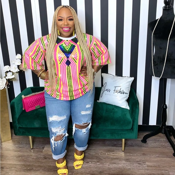 Pink Sequin Top - Picture 2 of 3